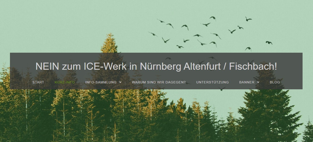 NEIN zum ICE-Werk in Nürnberg Altenfurt / Fischbach!